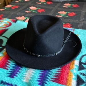 100% Wool Western Hat with Studded Leather Band